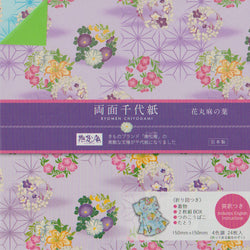 Double-sided Ryomen Chiyogami Posies 6" 24 Sheets