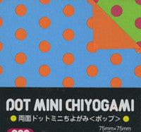 Double-Sided Dot Pop Mini Chiyogami 3" 100 Sheets
