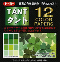 TANT Double-Sided Assorted 6" Greens 48 Sheets