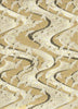 926-1029C Yuzen Chiyogami--white cranes on gold background with white waves