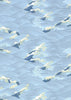 1045C Yuzen Chiyogami--Blue wave pattern on light and dark blue background