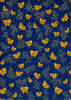 898-1068C Yuzen Chiyogami--orange-yellow tigers on dark blue background with gold accents