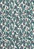 125W Katazome-shi--traditional floral pattern in blue with red hints on white background