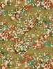 697-692C Yuzen Chiyogami--branches of white plum blossoms on gold and green background