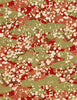 697C Yuzen Chiyogami--branches of white plum blossoms on gold and red background