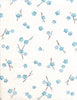 732C Yuzen Chiyogami--branches of blue plum blossoms on a white background