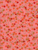 878C Yuzen Chiyogami--orange and red maple leaves on dark-pink-hued background