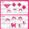 Print Chiyogami and Diagram (instructions) 6" 32 Sheets